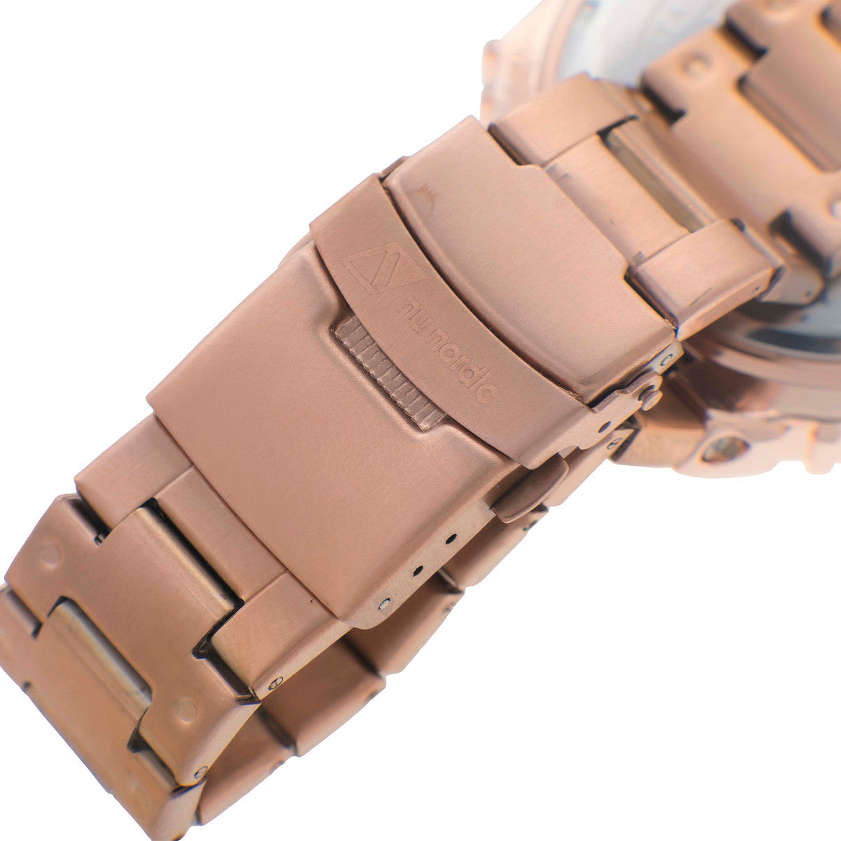 Reloj Nu Nordic Digital Caja Octagonal Extensible Metal Bronce