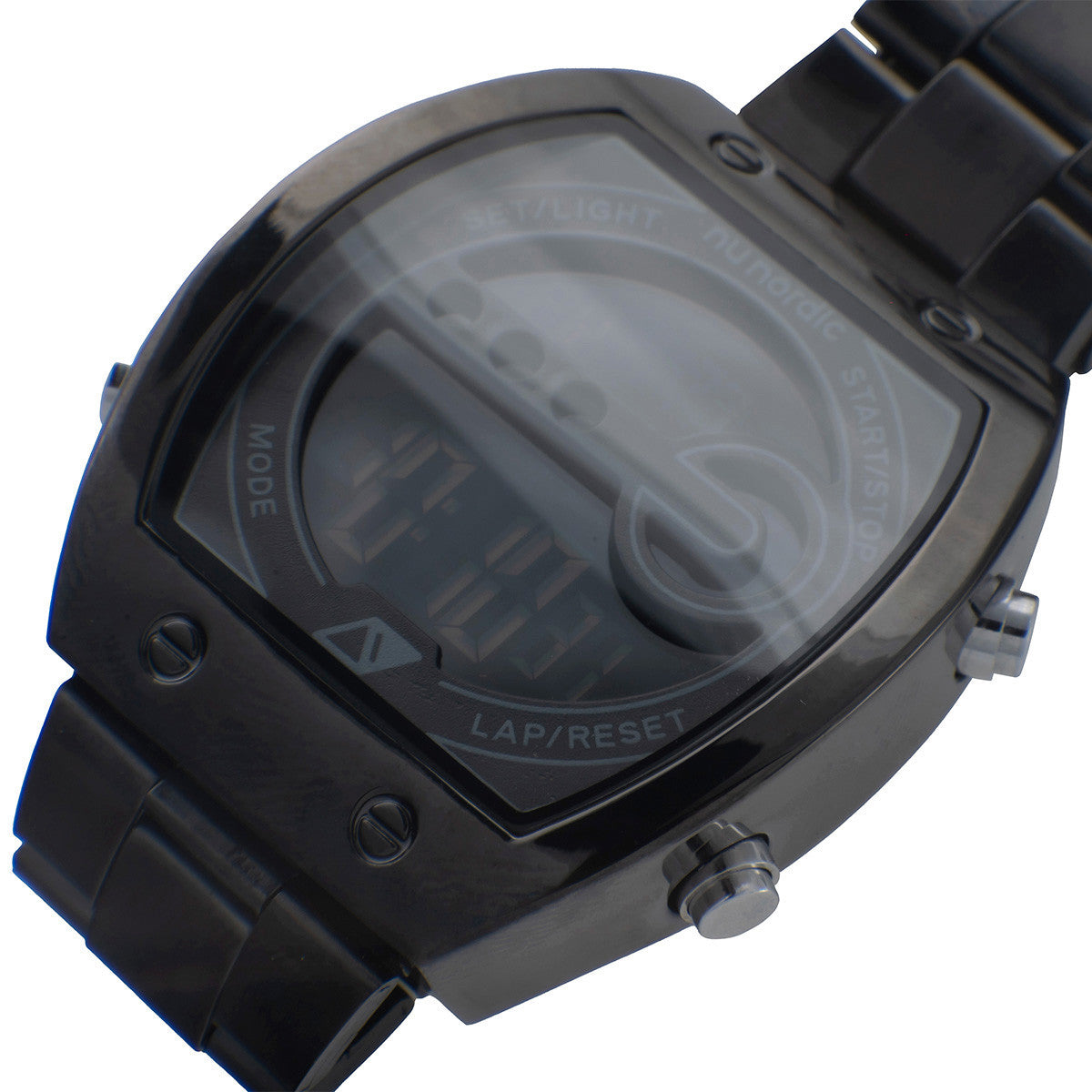 Reloj Digital Nu Nordic Extensible de Acero Inoxidable con Broche
