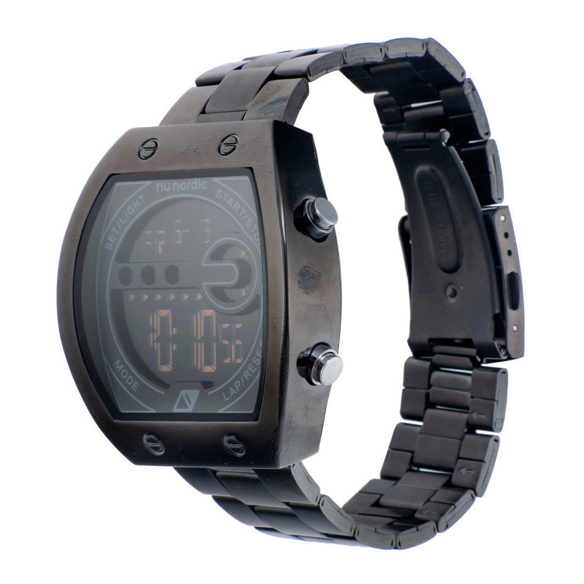 Reloj Digital Nu Nordic Extensible de Acero Inoxidable con Broche