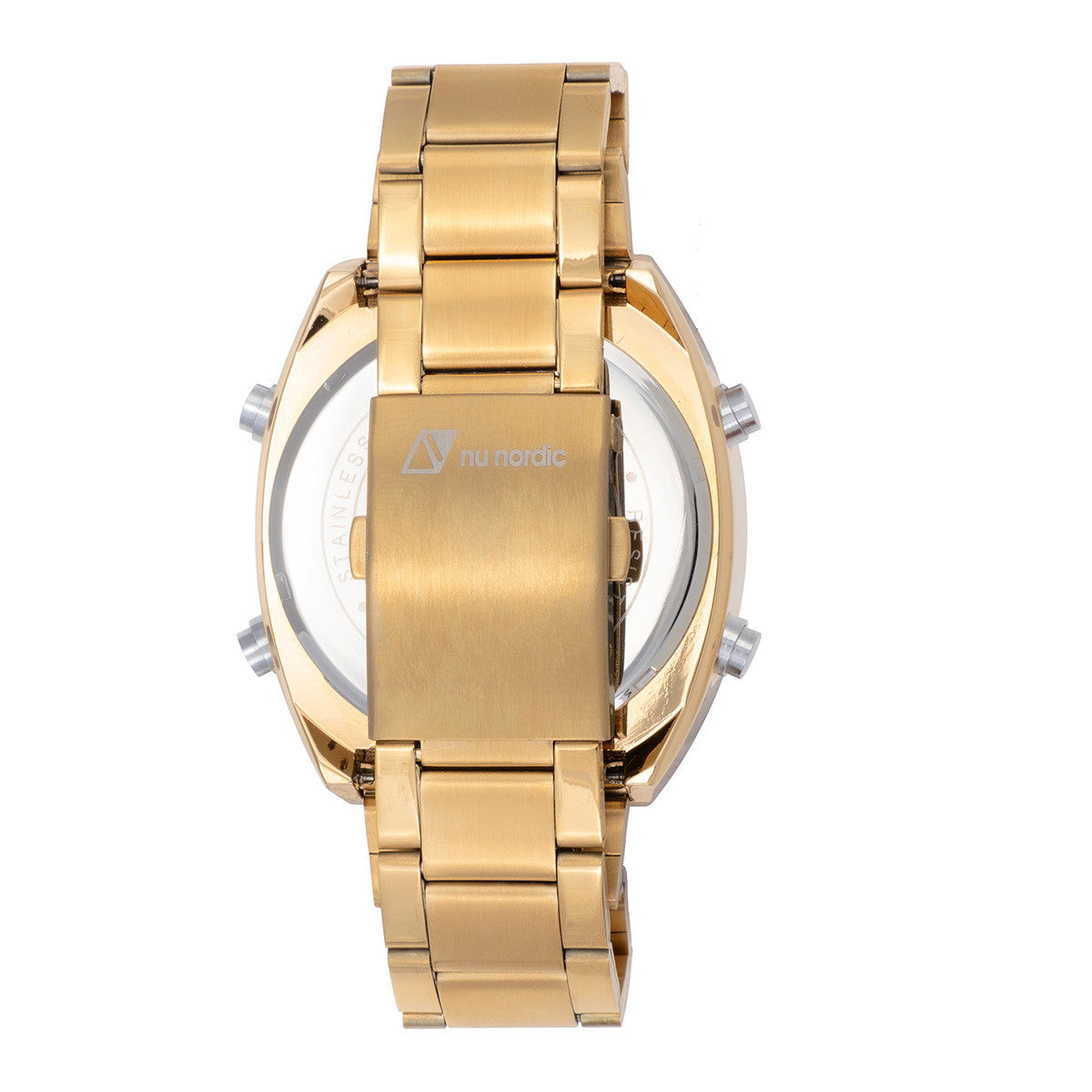 Reloj Digital Nu Nordic Extensible de Acero Inoxidable con Broche
