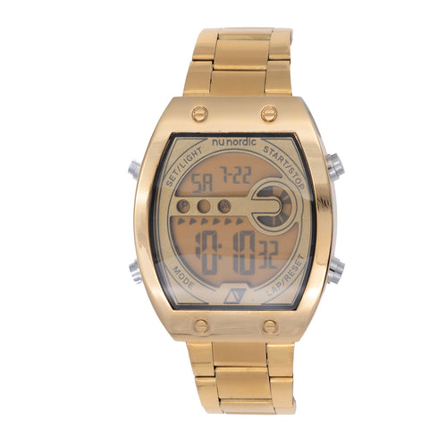 Reloj Digital Nu Nordic Extensible de Acero Inoxidable con Broche