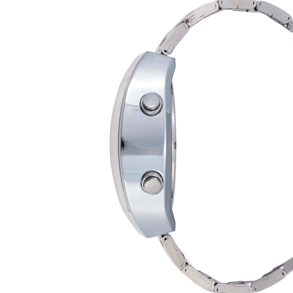 Reloj Digital Nu Nordic Extensible de Acero Inoxidable con Broche