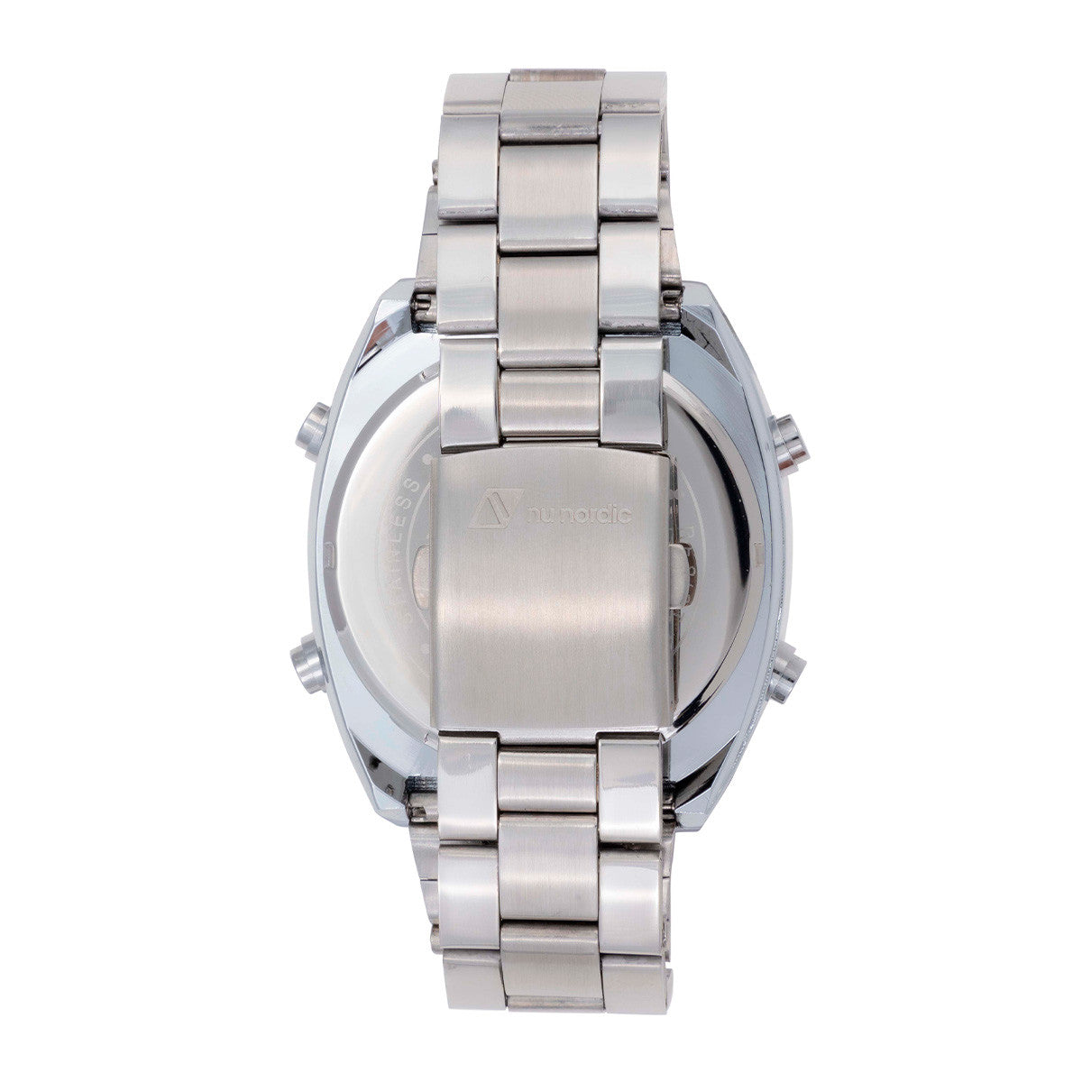 Reloj Digital Nu Nordic Extensible de Acero Inoxidable con Broche