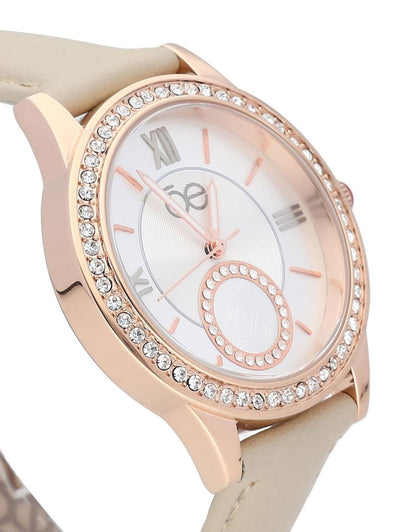 Reloj Cloe Chronos Light Camel Leather Rose Gold Tone