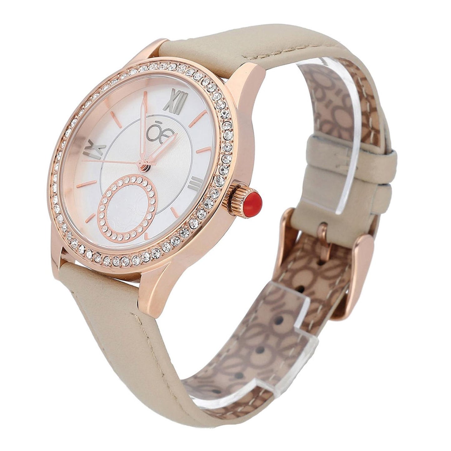 Reloj Cloe Chronos Light Camel Leather Rose Gold Tone