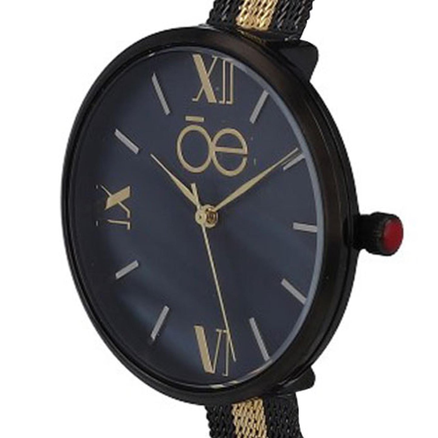 Reloj Cloe Quartz Black Mop Silver Index