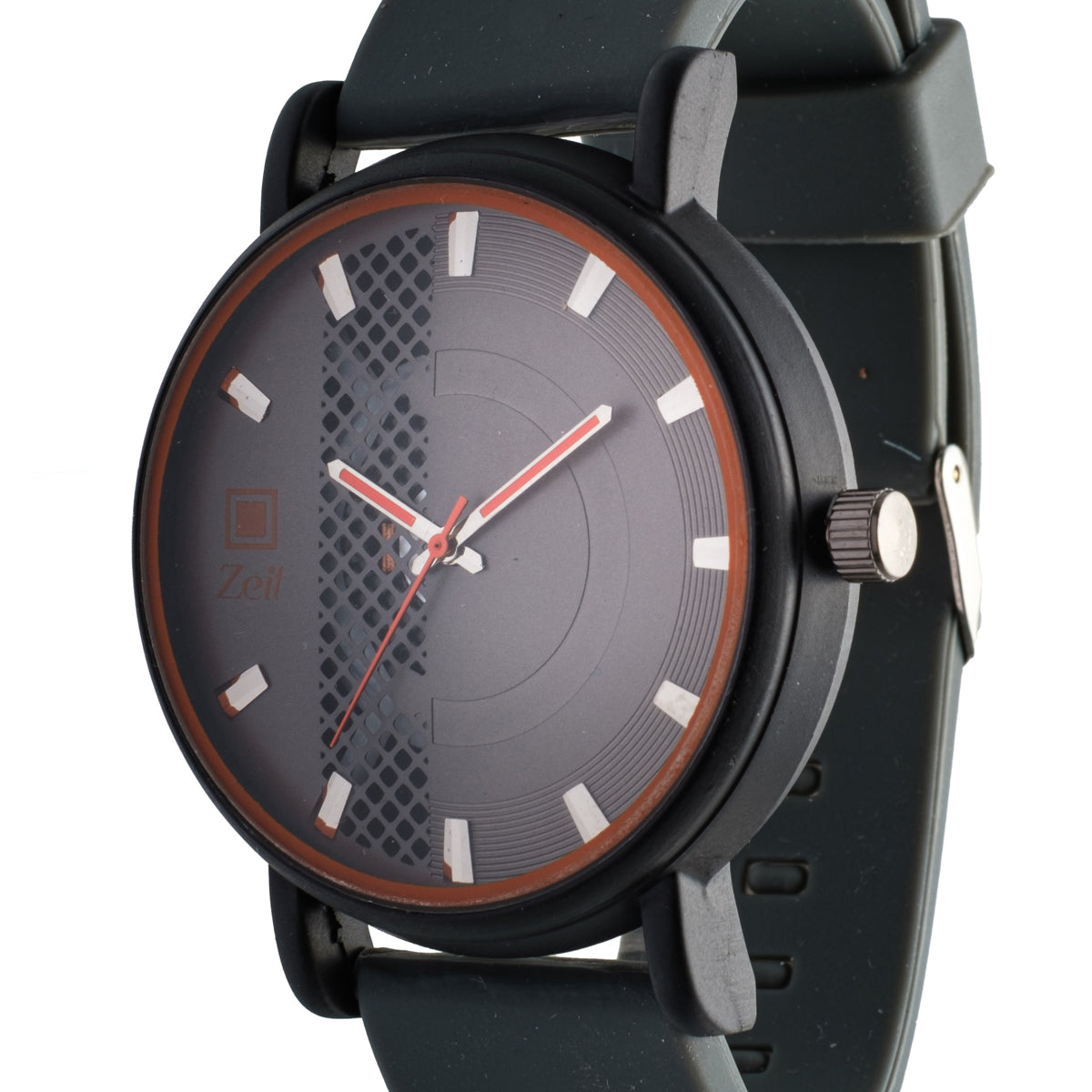 Reloj Análogo Zeit Caballero Casual Correa De Silicón Textura