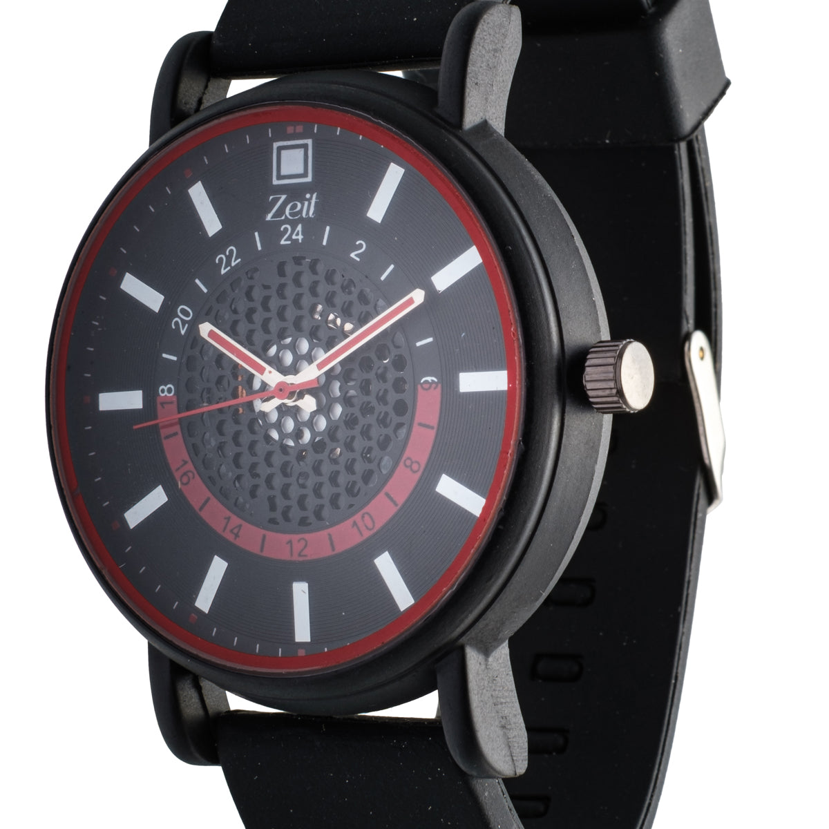 Reloj Análogo Zeit Caballero Casual Correa De Silicón Textura