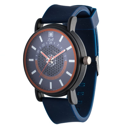 Reloj Análogo Zeit Caballero Casual Correa De Silicón Textura