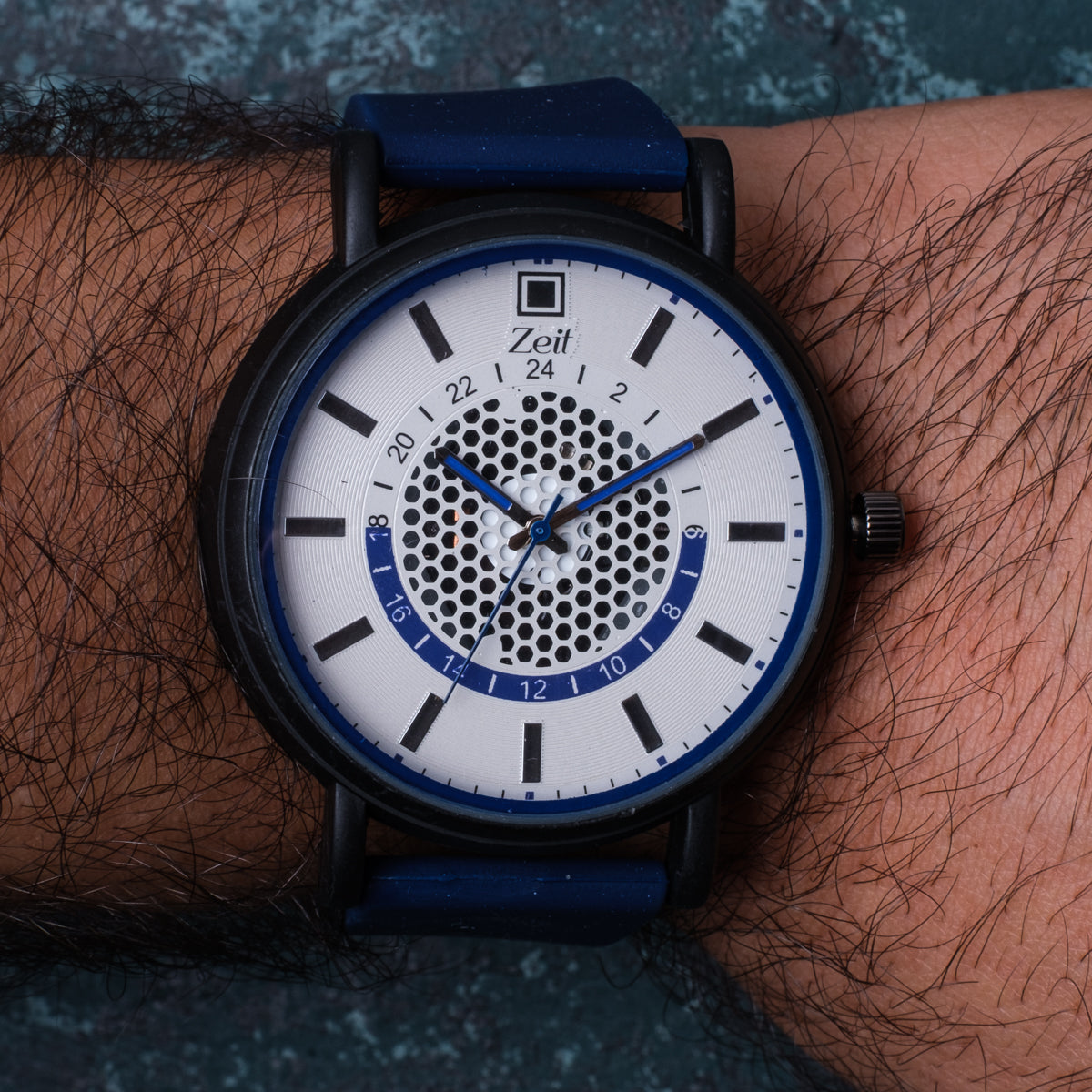 Reloj Análogo Zeit Caballero Casual Correa De Silicón Textura