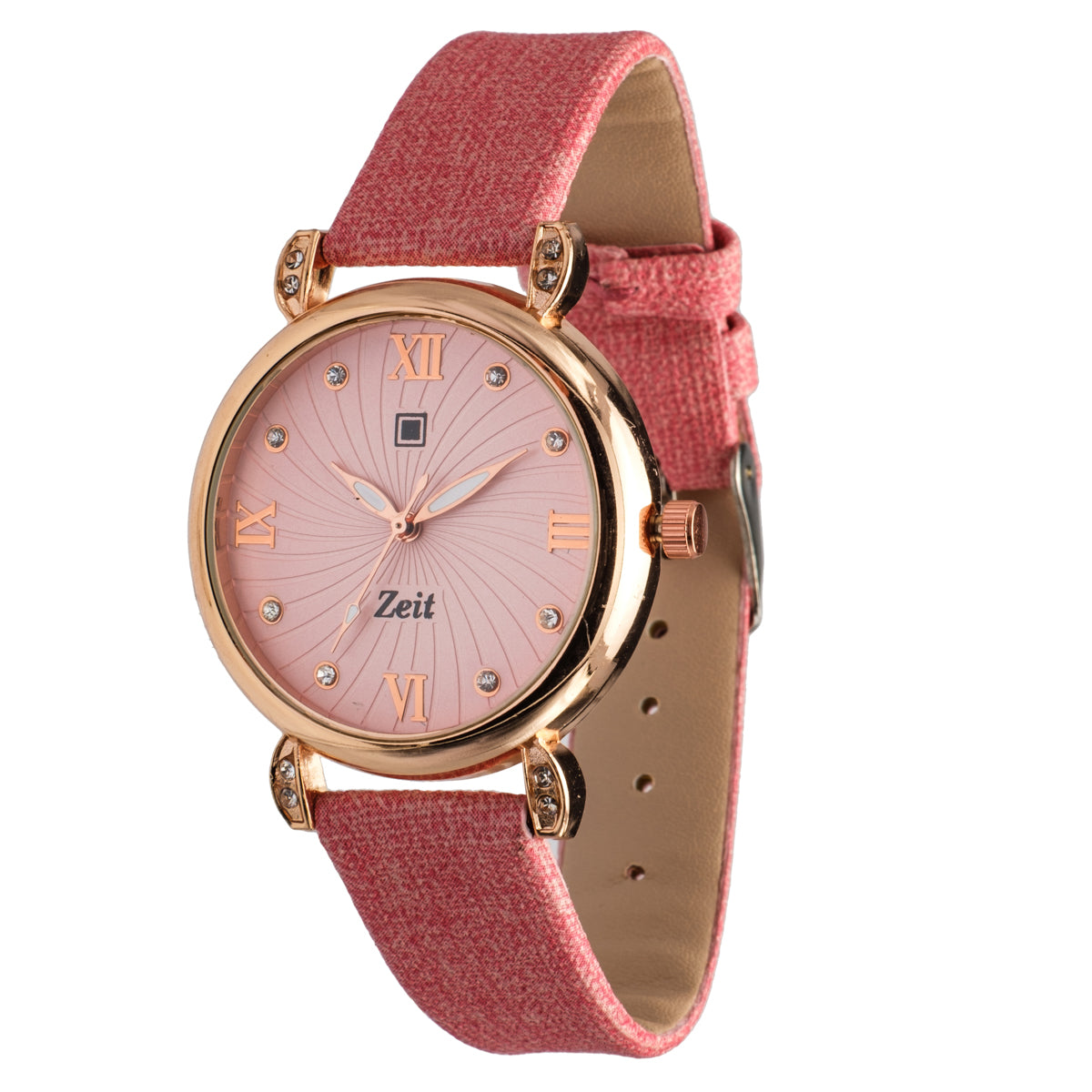 Reloj Análogo Zeit Dama Casual correa De Tacto Piel Textura