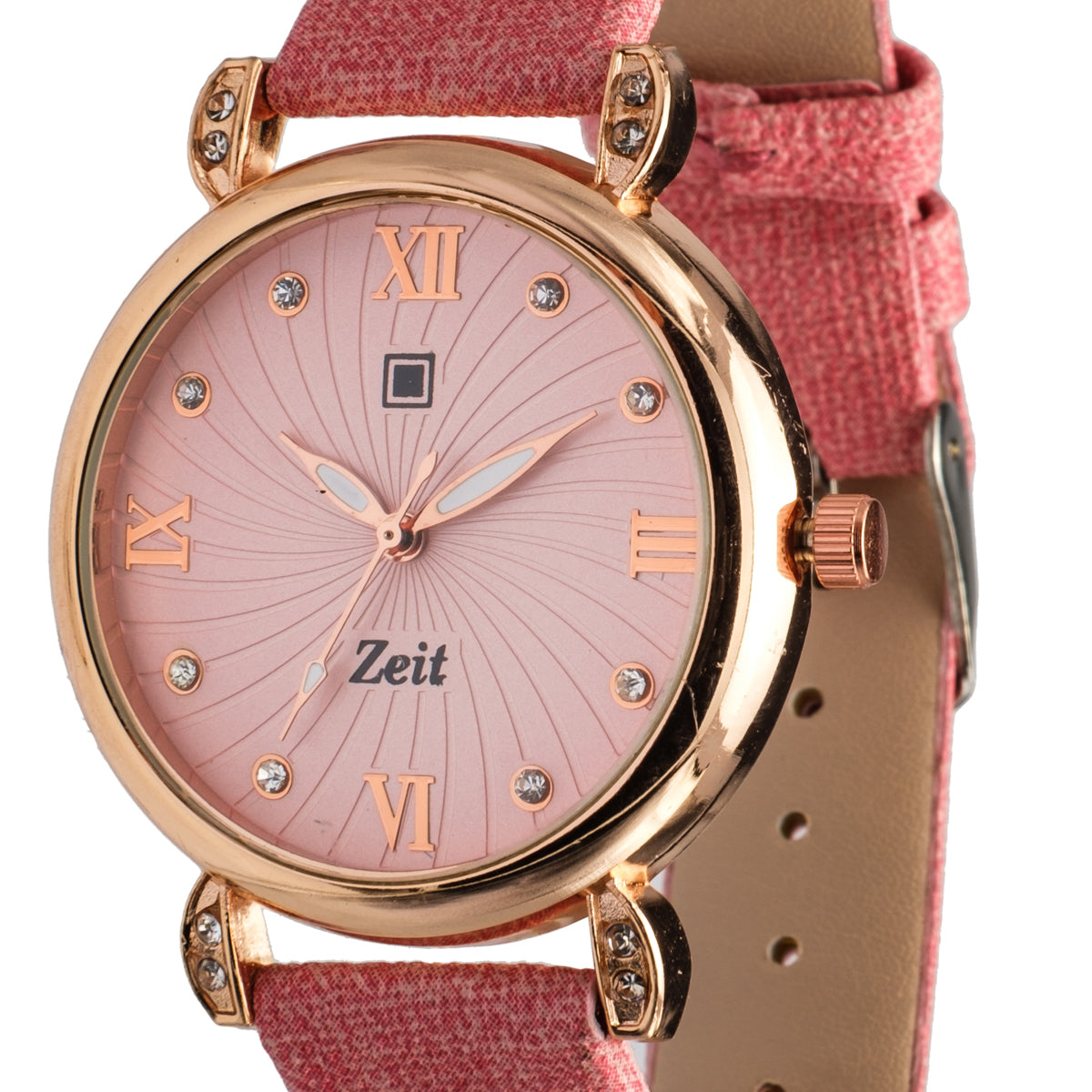 Reloj Análogo Zeit Dama Casual correa De Tacto Piel Textura