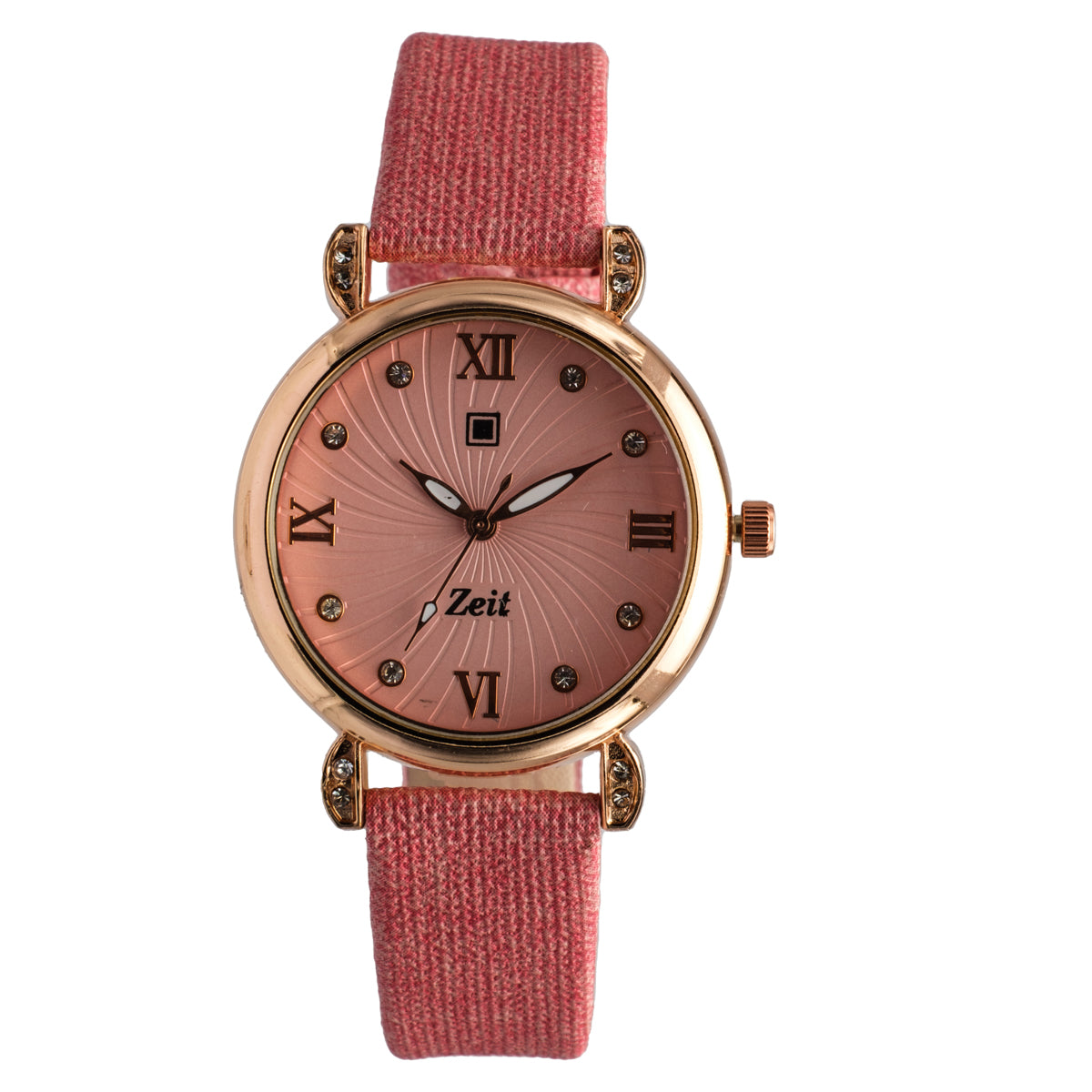 Reloj Análogo Zeit Dama Casual correa De Tacto Piel Textura