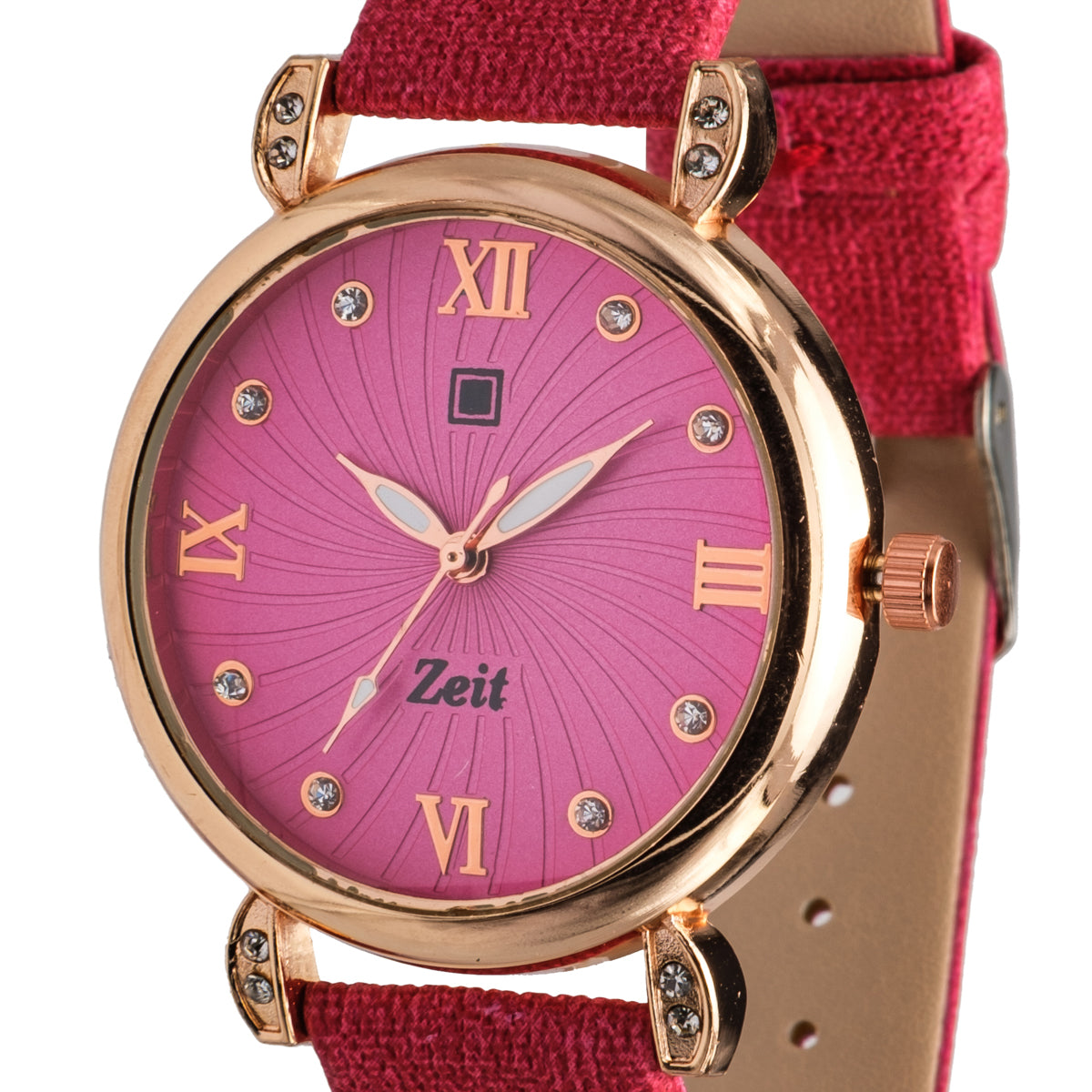 Reloj Análogo Zeit Dama Casual correa De Tacto Piel Textura