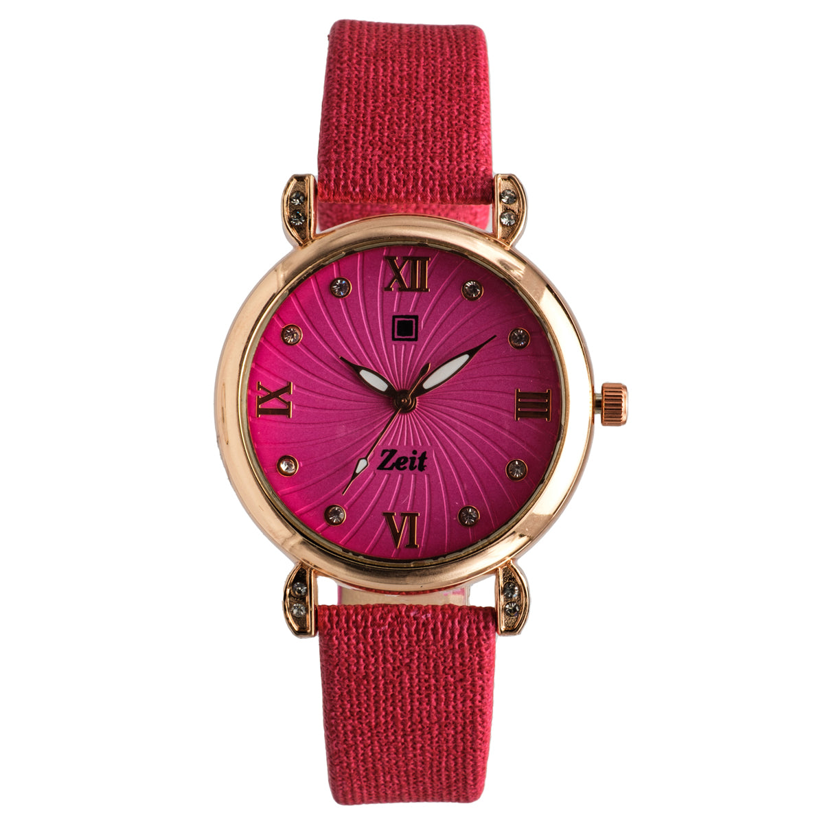 Reloj Análogo Zeit Dama Casual correa De Tacto Piel Textura