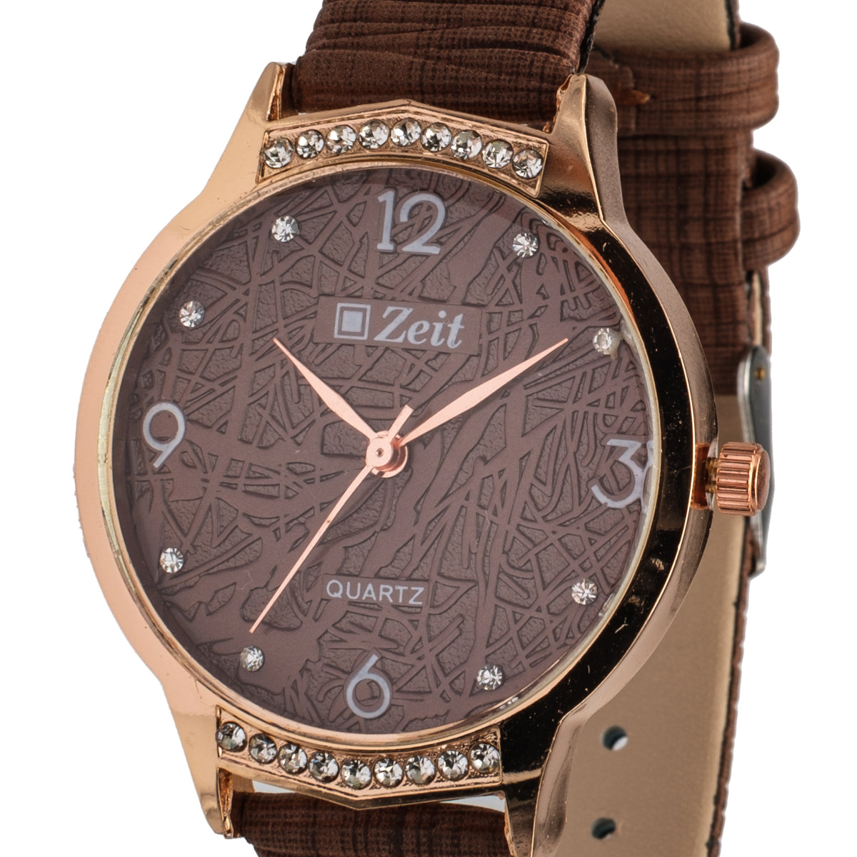 Reloj Análogo Zeit Dama Casual correa De Tacto Piel Textura