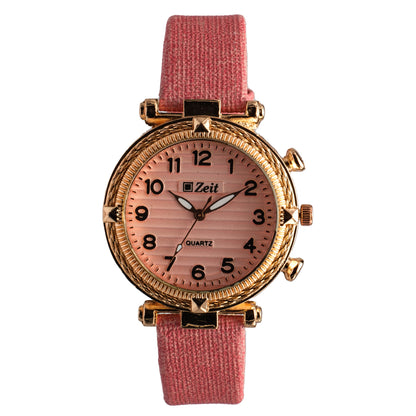 Reloj Análogo Zeit Dama Casual correa De Tacto Piel Textura