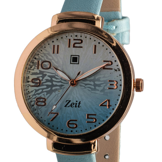 Reloj Análogo Zeit Dama Casual correa De Tacto Piel Textura