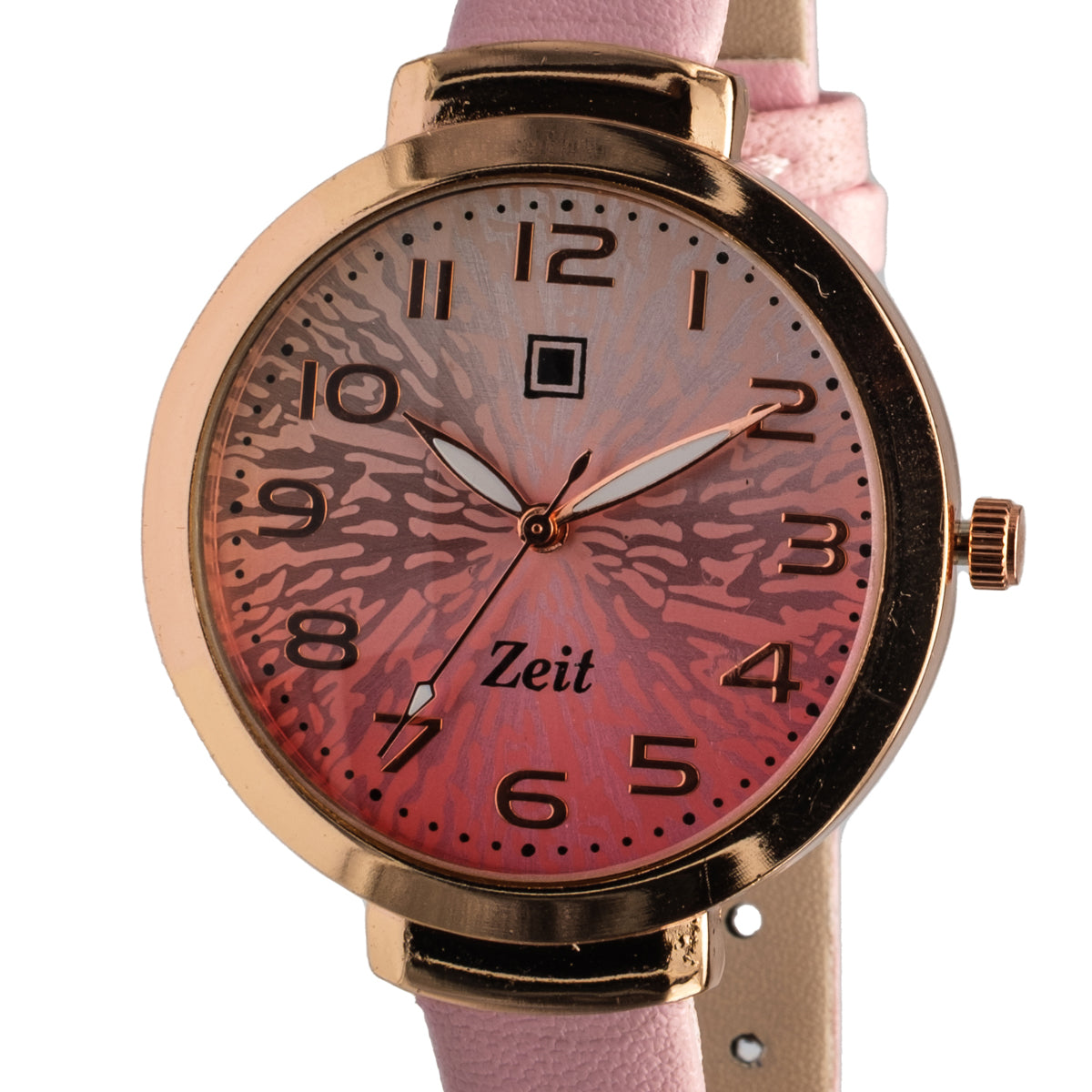 Reloj Análogo Zeit Dama Casual correa De Tacto Piel Textura