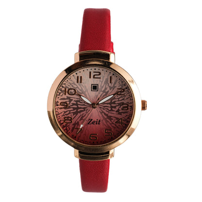 Reloj Análogo Zeit Dama Casual correa De Tacto Piel Textura