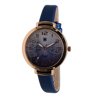 Reloj Análogo Zeit Dama Casual correa De Tacto Piel Textura