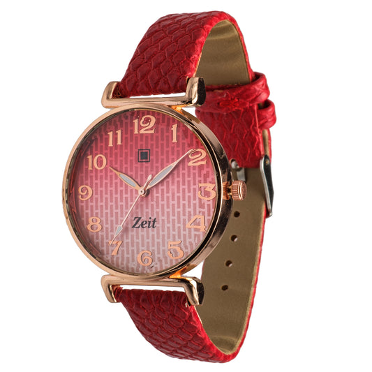 Reloj Análogo Zeit Dama Casual correa De Tacto Piel Textura