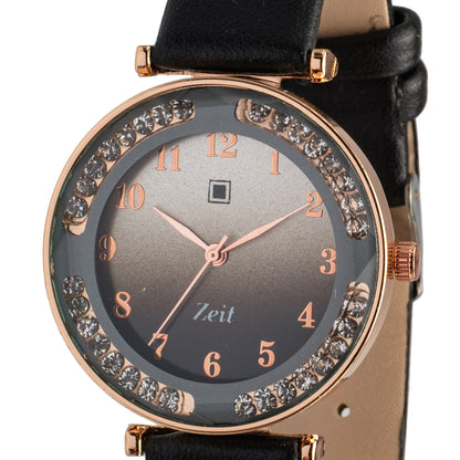 Reloj Análogo Zeit Dama Casual correa De Tacto Piel Textura