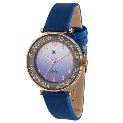 Reloj Análogo Zeit Dama Casual correa De Tacto Piel Textura