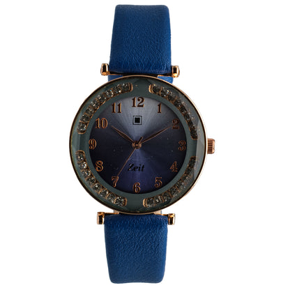 Reloj Análogo Zeit Dama Casual correa De Tacto Piel Textura