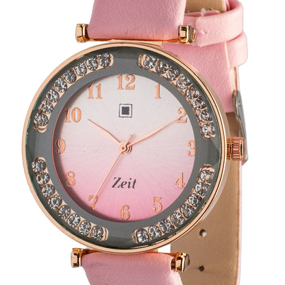 Reloj Análogo Zeit Dama Casual correa De Tacto Piel Textura