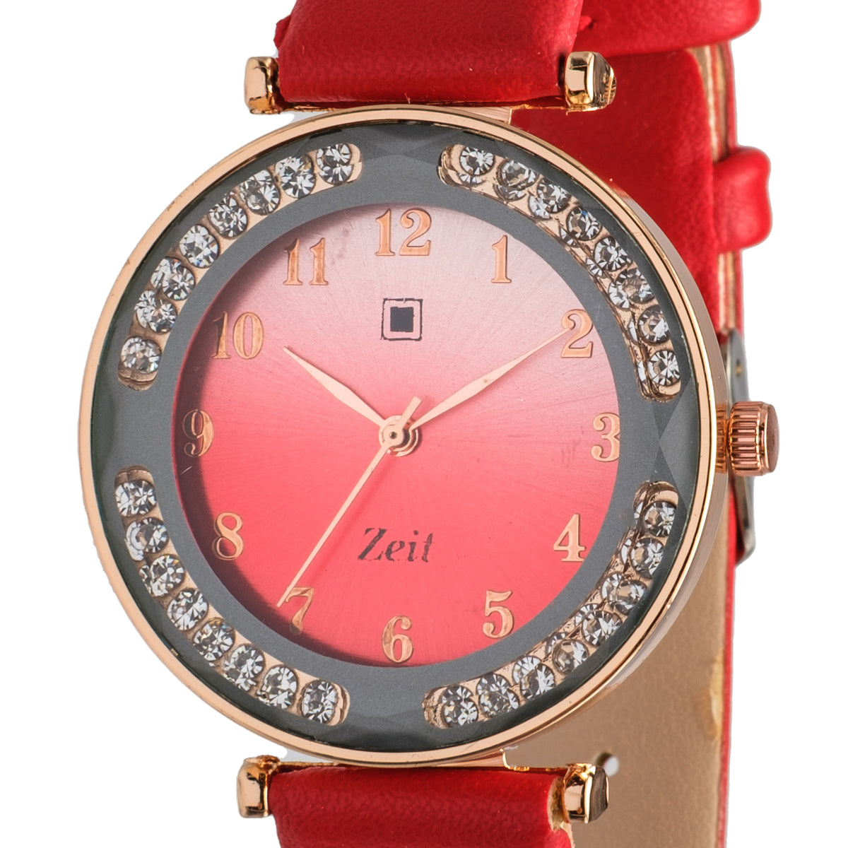 Reloj Análogo Zeit Dama Casual correa De Tacto Piel Textura