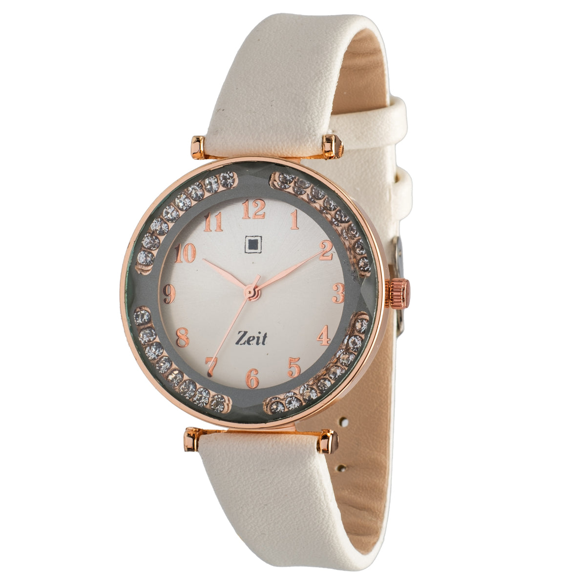 Reloj Análogo Zeit Dama Casual correa De Tacto Piel Textura