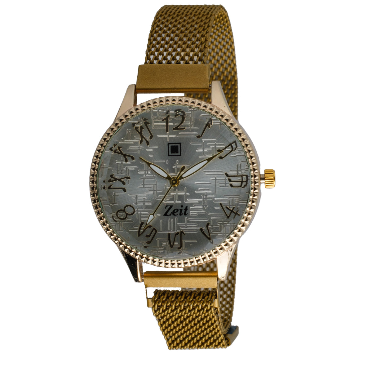 Reloj Análogo Zeit Dama Casual correa De Mesh Bisel Textura