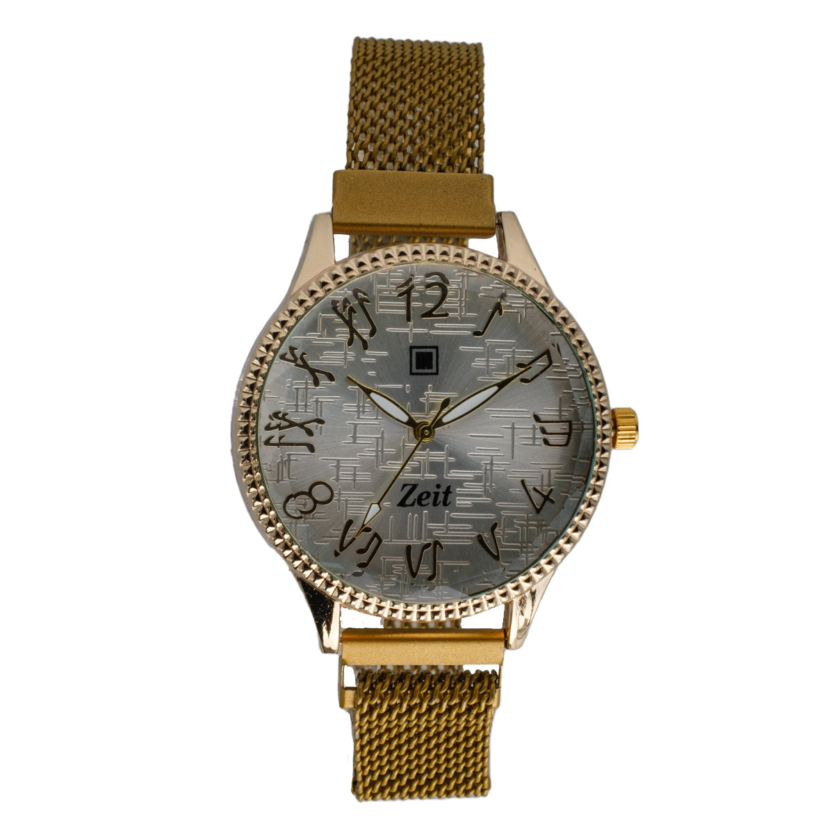 Reloj Análogo Zeit Dama Casual correa De Mesh Bisel Textura