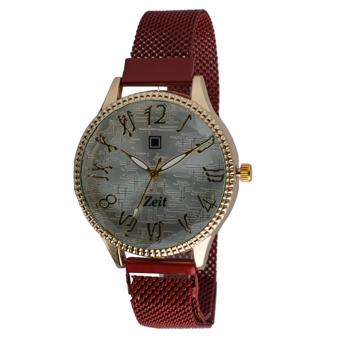 Reloj Análogo Zeit Dama Casual correa De Mesh Bisel Textura