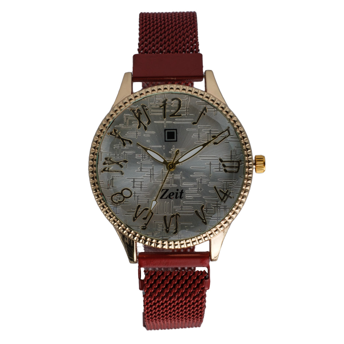 Reloj Análogo Zeit Dama Casual correa De Mesh Bisel Textura