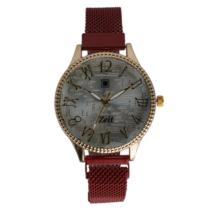 Reloj Análogo Zeit Dama Casual correa De Mesh Bisel Textura