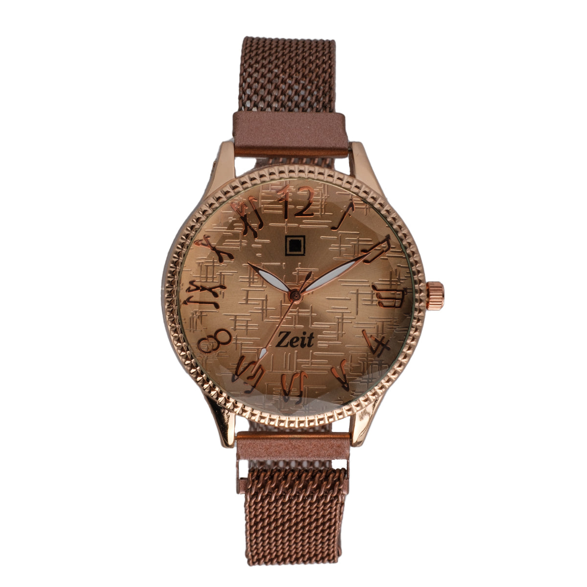 Reloj Análogo Zeit Dama Casual correa De Mesh Bisel Textura