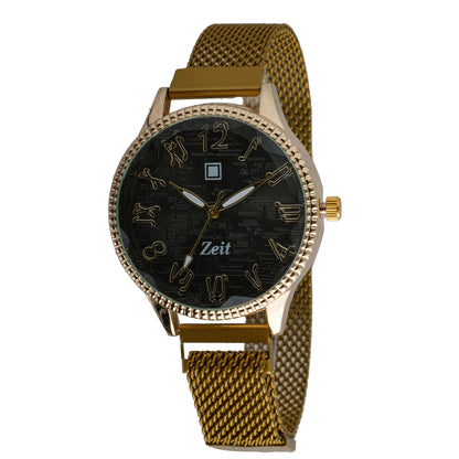 Reloj Análogo Zeit Dama Casual correa De Mesh Bisel Textura