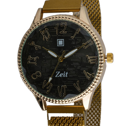 Reloj Análogo Zeit Dama Casual correa De Mesh Bisel Textura