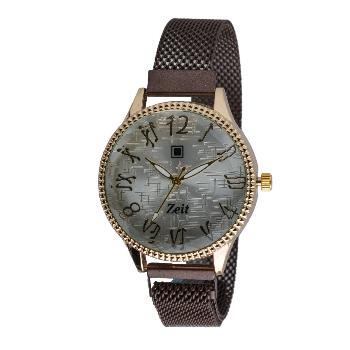 Reloj Análogo Zeit Dama Casual correa De Mesh Bisel Textura