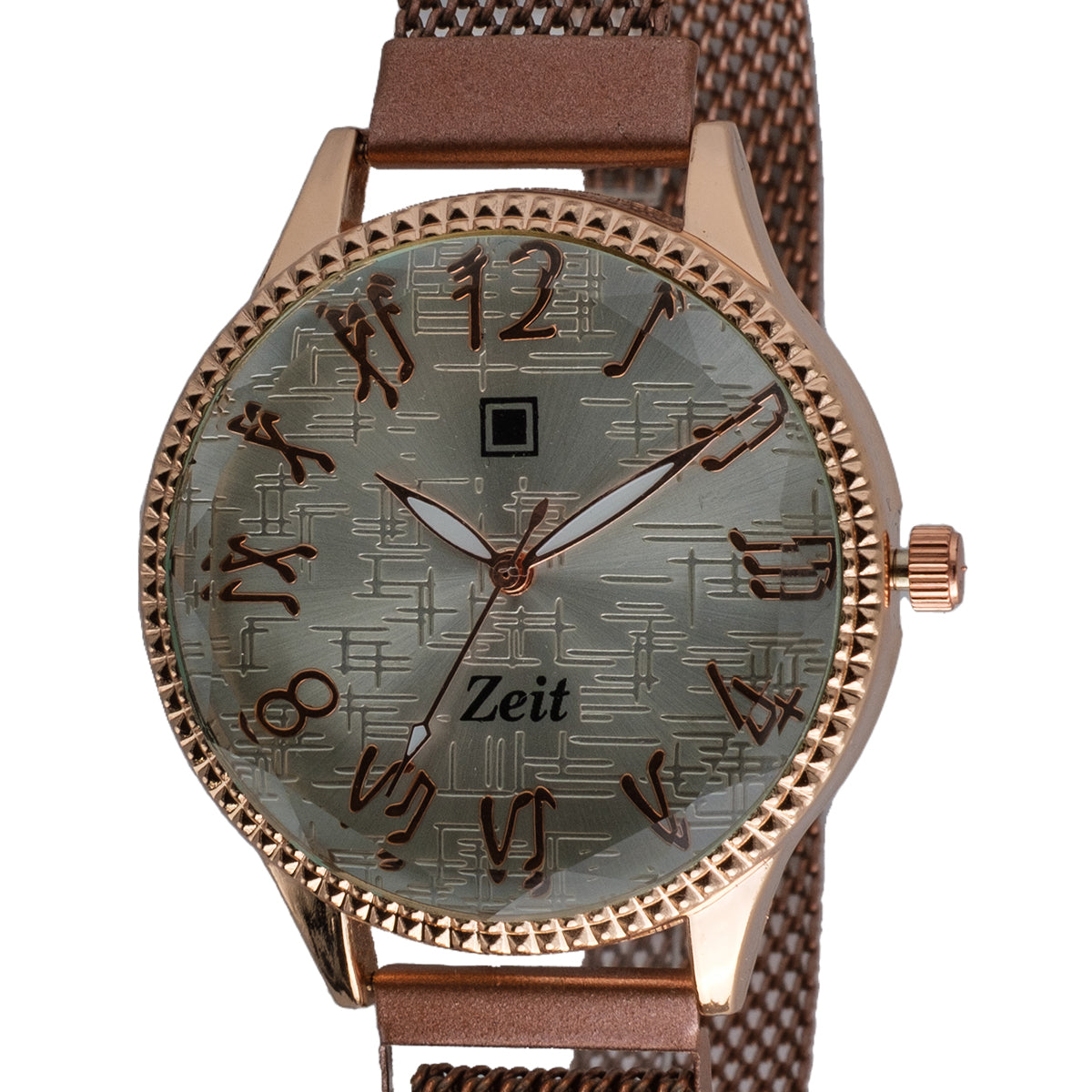 Reloj Análogo Zeit Dama Casual correa De Mesh Bisel Textura