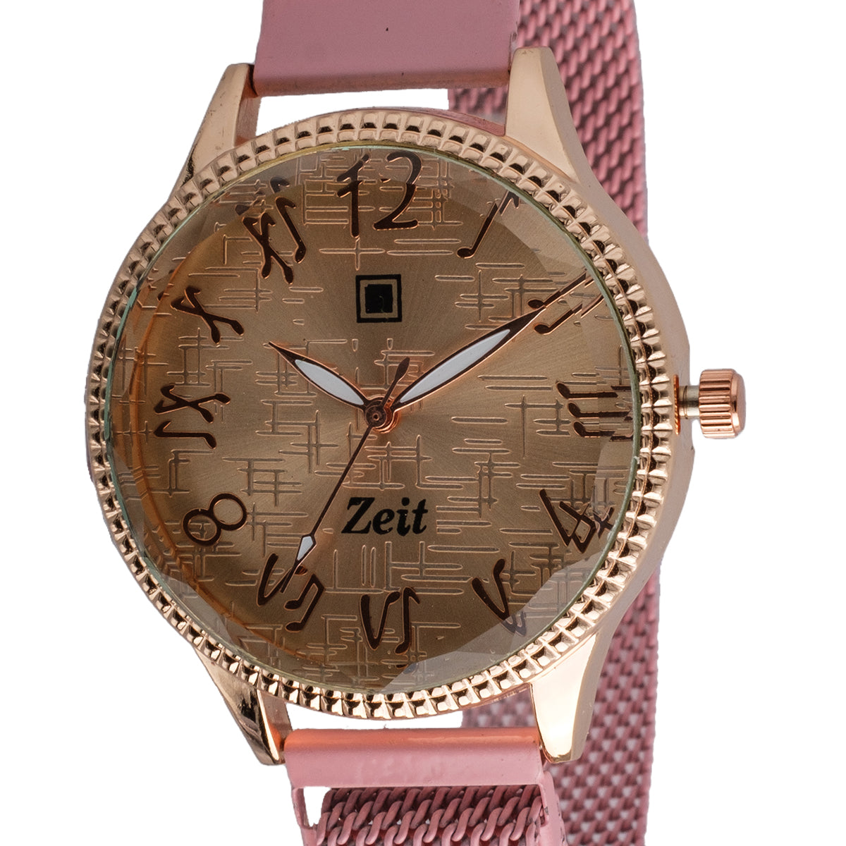 Reloj Análogo Zeit Dama Casual correa De Mesh Bisel Textura