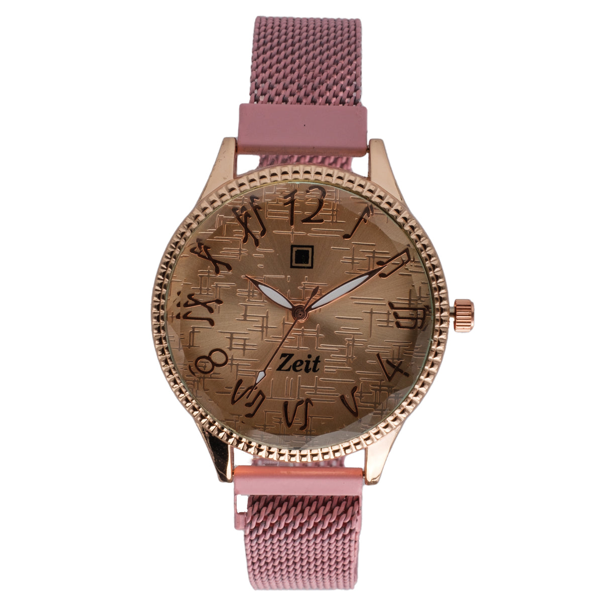 Reloj Análogo Zeit Dama Casual correa De Mesh Bisel Textura