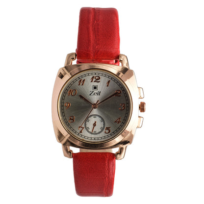 Reloj Análogo Zeit Dama Casual correa De Tacto Piel Textura